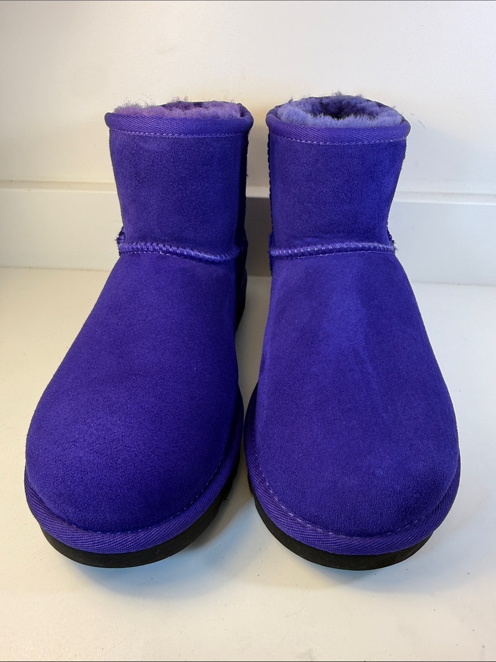 UGG Purple Classic Mini II Shearling Boots - Size 8